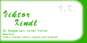 viktor kindl business card